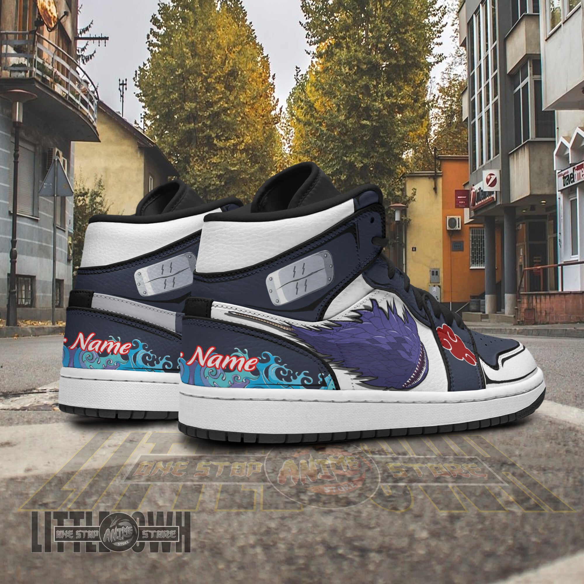 Ideafootwear Kisame Hoshigaki AJ1 High Sneakers Shoes For Men And Women