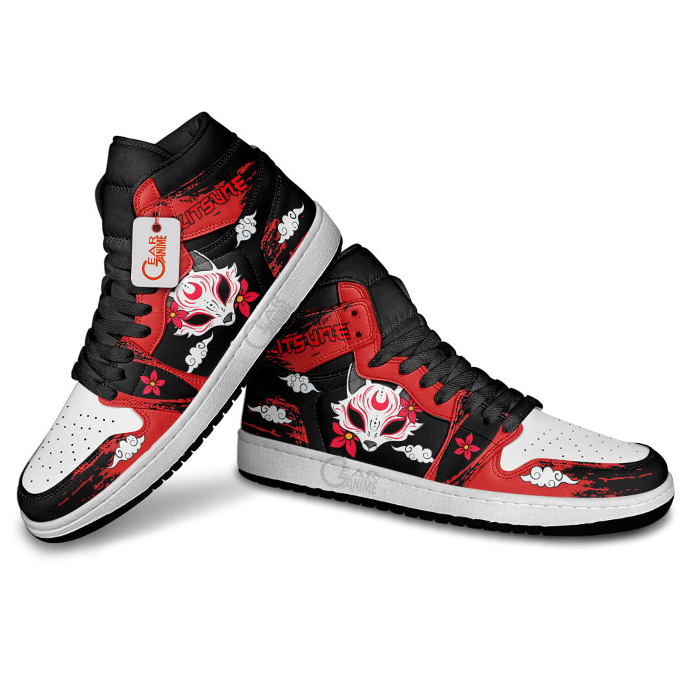 Ideafootwear Kitsune Fox Mask AJ1 High Sneakers Shoes For Men And Women