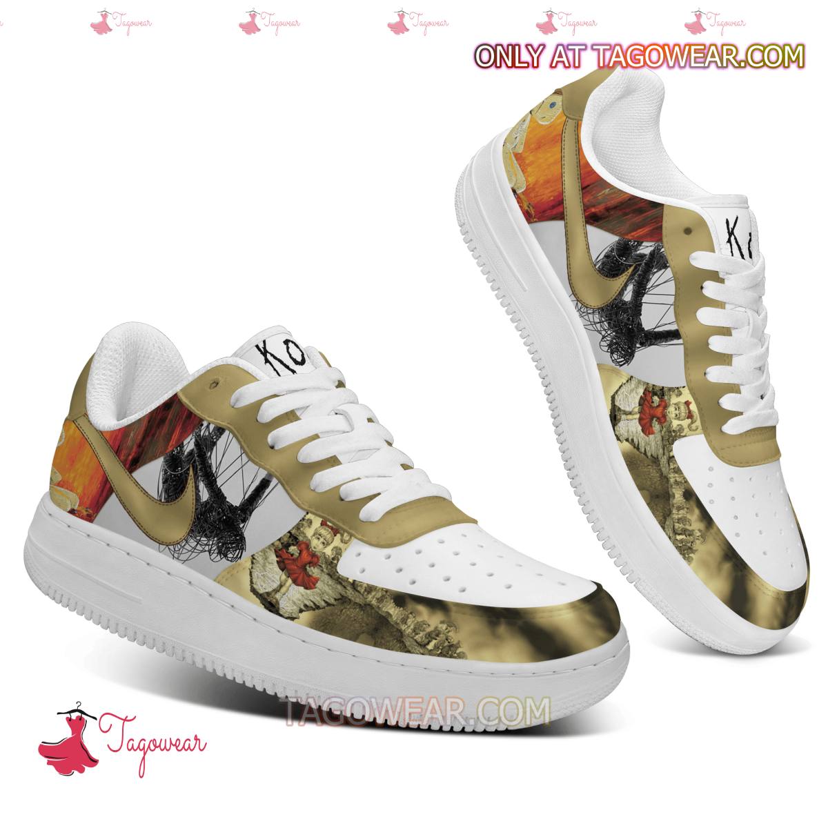 Ideafootwear Korn Album Cover Air Low-Top Sneakers Shoes For Men And Women 2