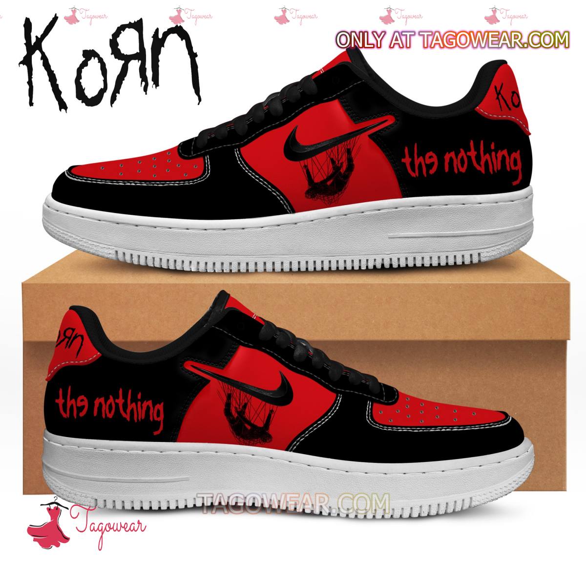 Ideafootwear Korn The Nothing Air Low-Top Sneakers Shoes For Men And Women 1