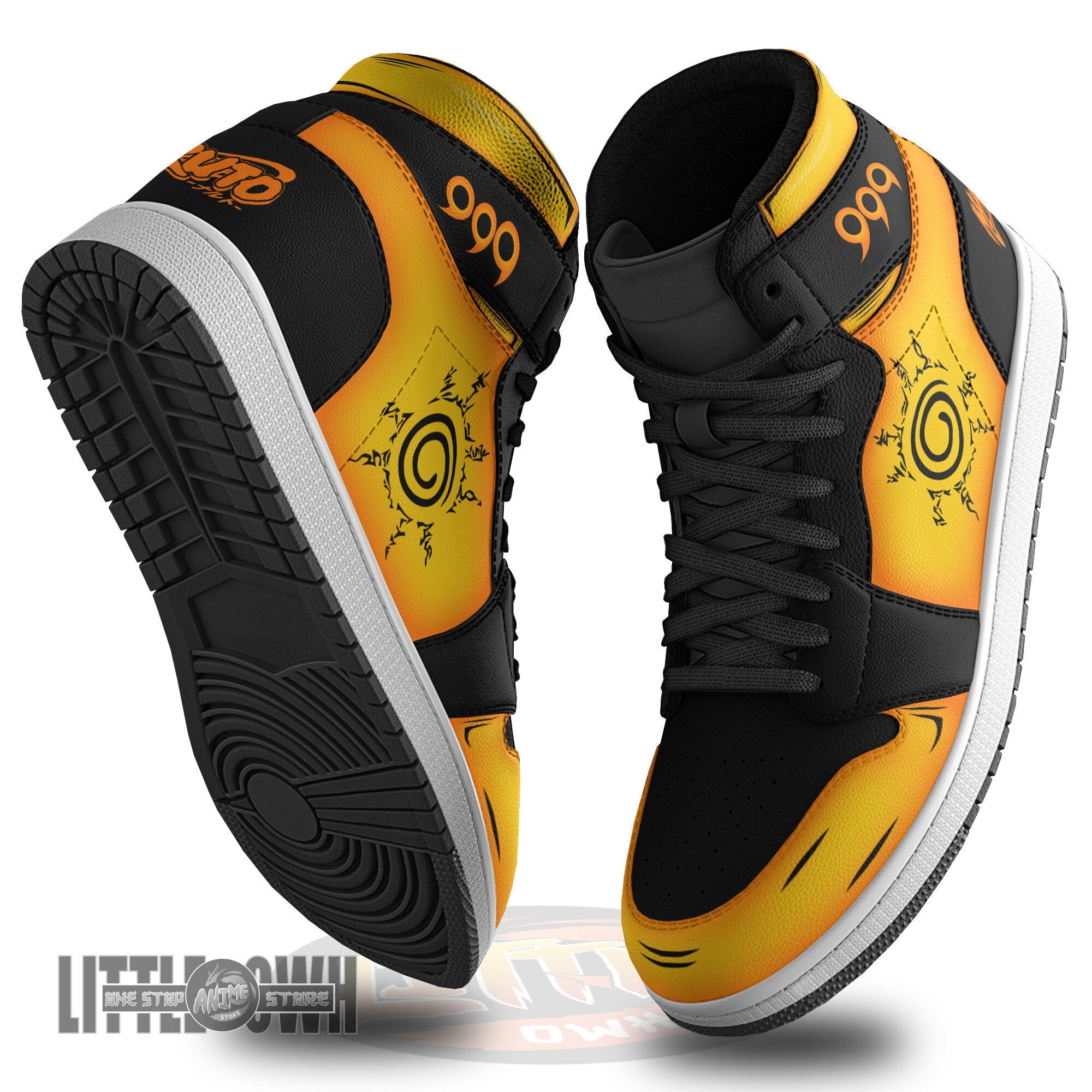 Ideafootwear Kurama Naruto AJ1 High Sneakers Shoes For Men And Women