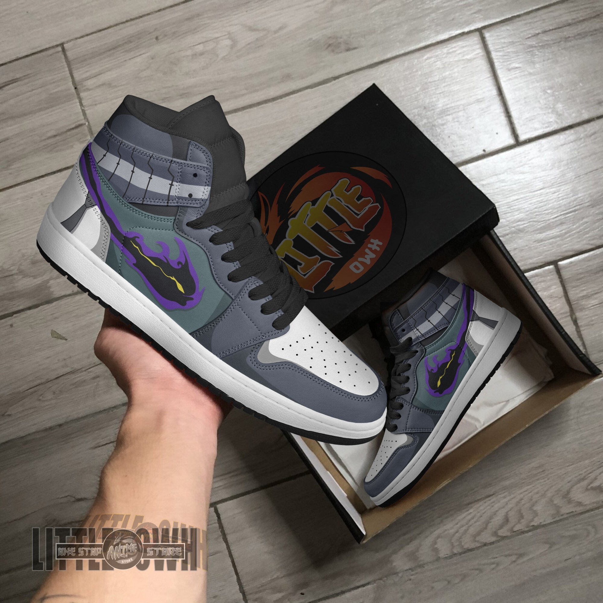 Ideafootwear Kurogiri AJ1 High Sneakers Shoes For Men And Women