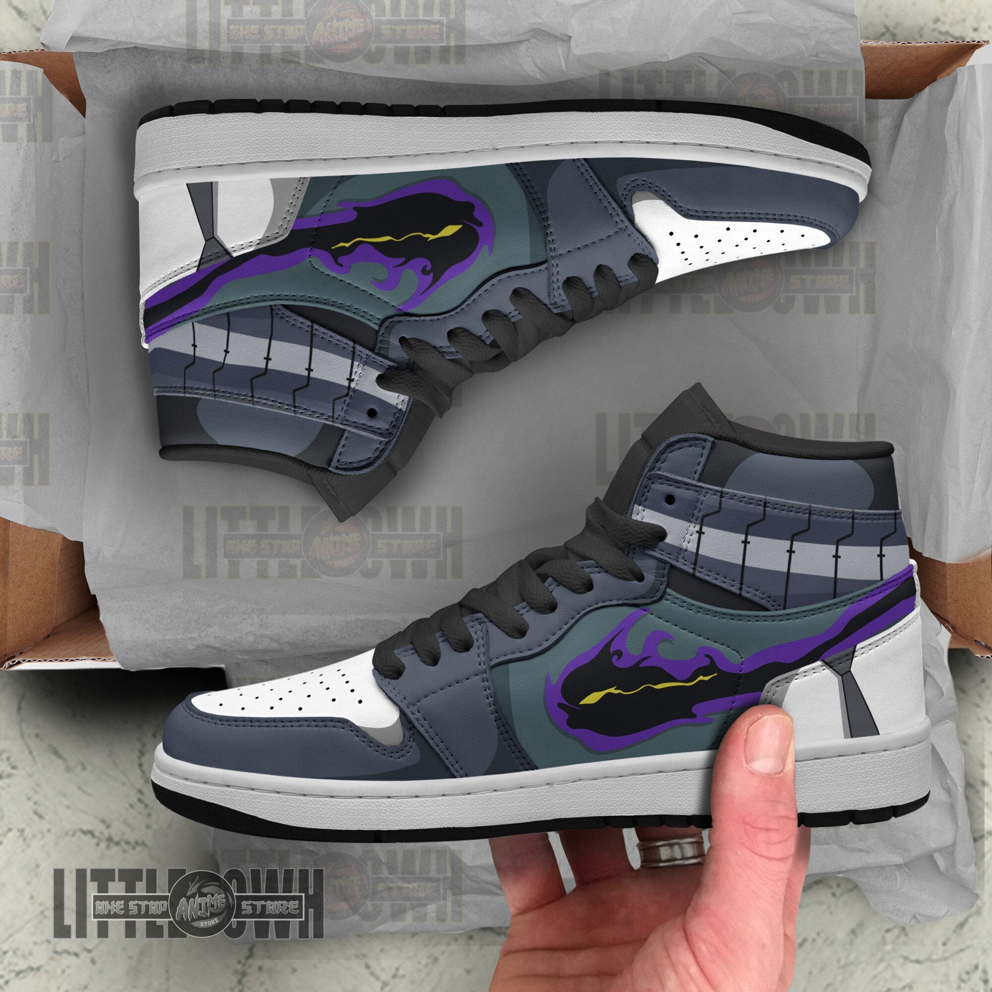Ideafootwear Kurogiri AJ1 High Sneakers Shoes For Men And Women