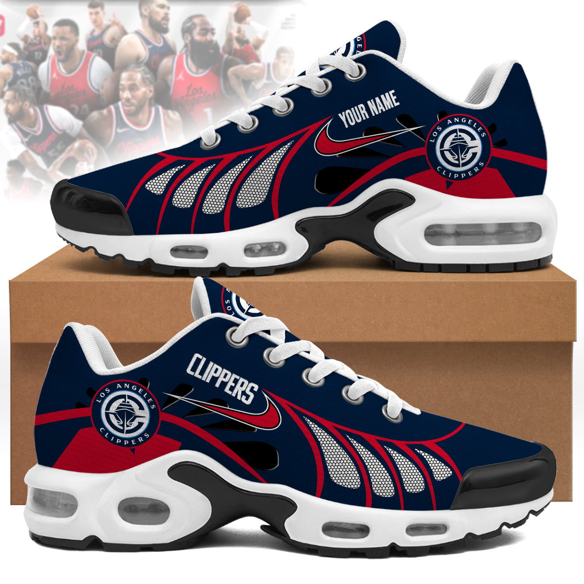 Ideafootwear LA Clippers TN Shoes Sneakers For Men And Women