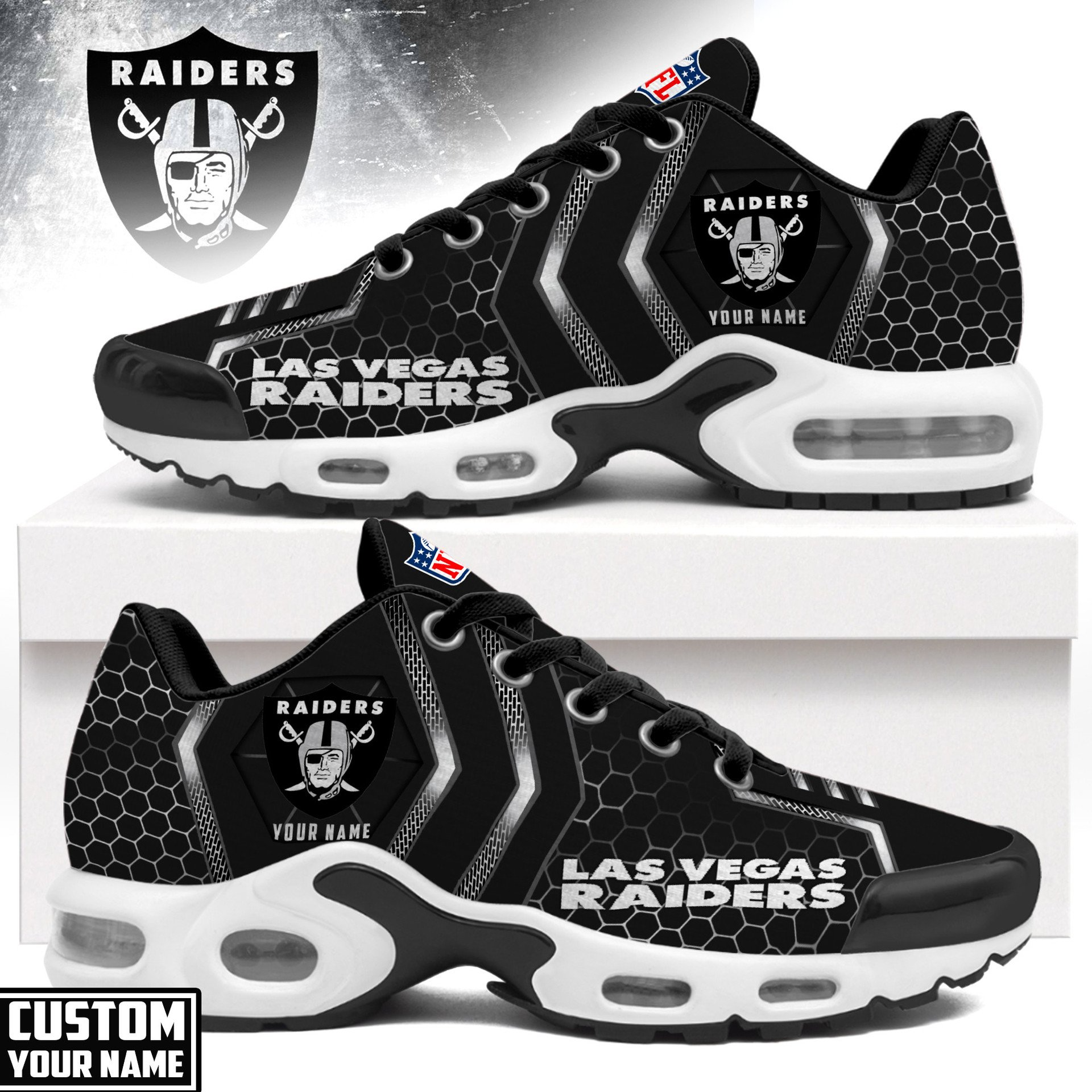 Ideafootwear Las Vegas Raiders TN Shoes Sneakers For Men And Women