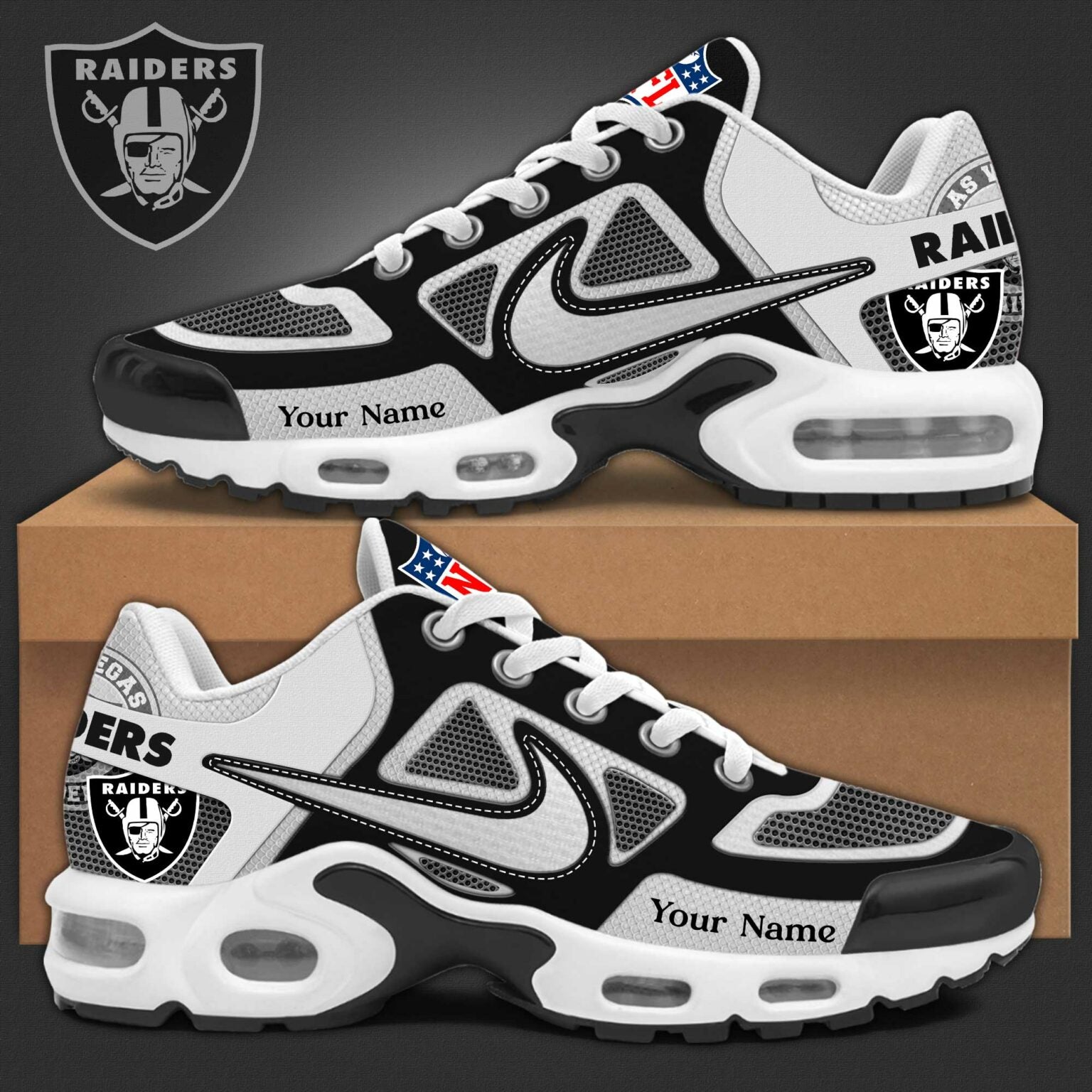 Ideafootwear Las Vegas Raiders TN Shoes Sneakers For Men And Women