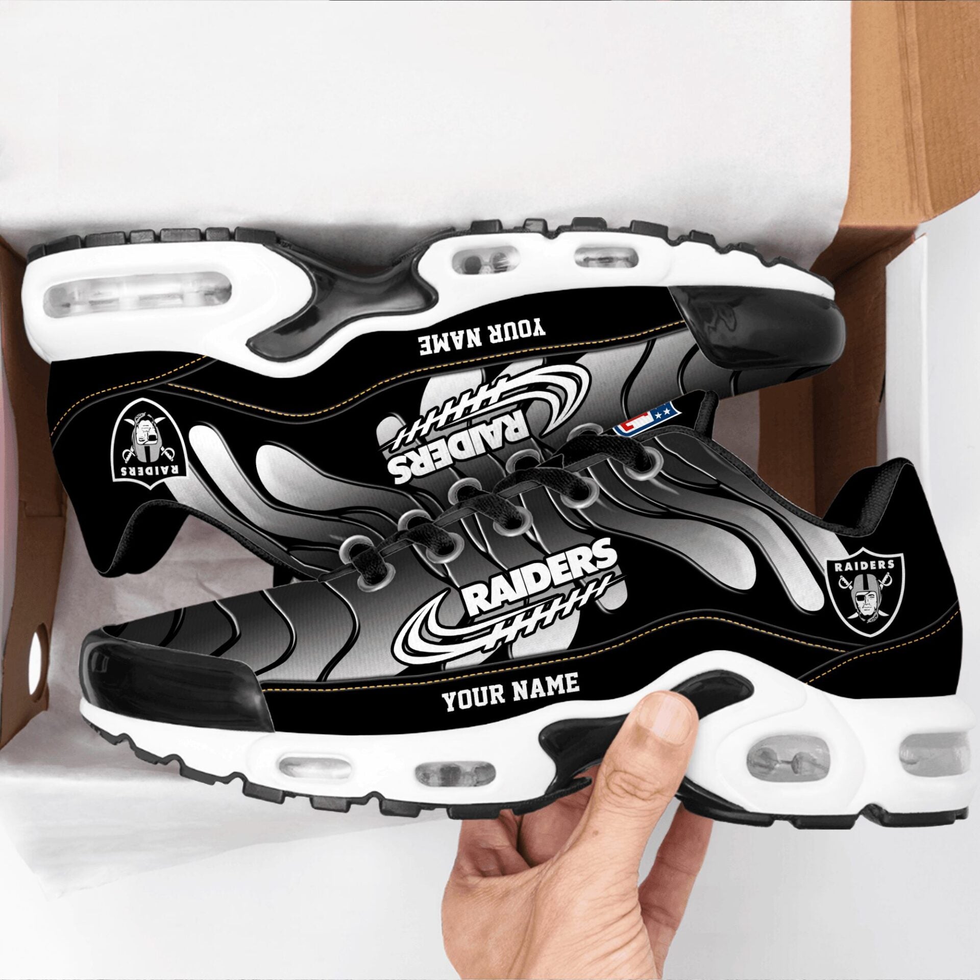 Ideafootwear Las Vegas Raiders TN Shoes Sneakers For Men And Women