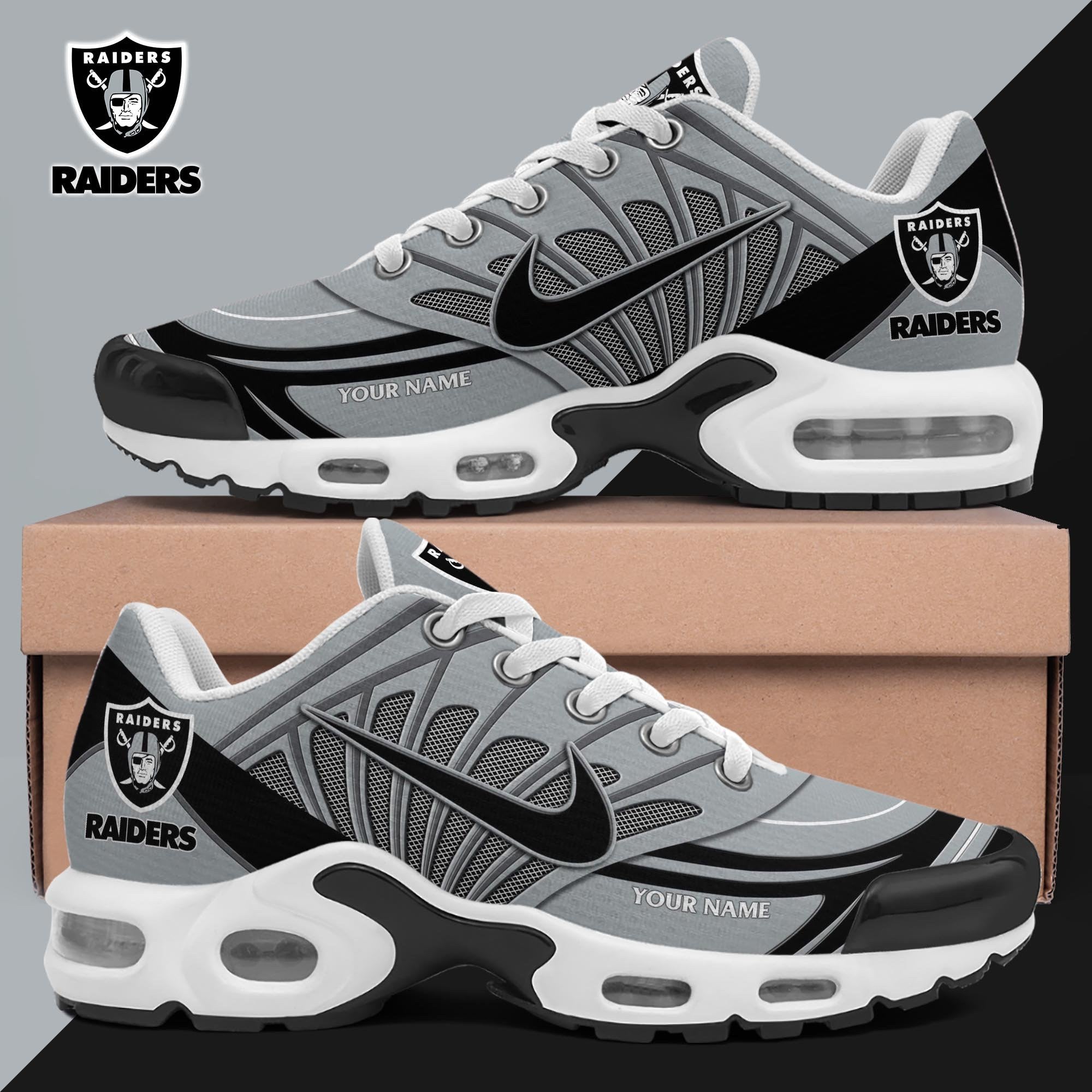 Ideafootwear Las Vegas Raiders TN Shoes Sneakers For Men And Women