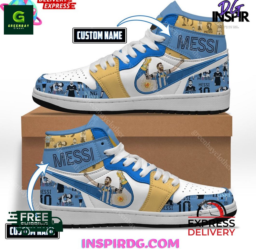 Ideafootwear Lionel Messi AJ1 High Sneakers Shoes For Men And Women