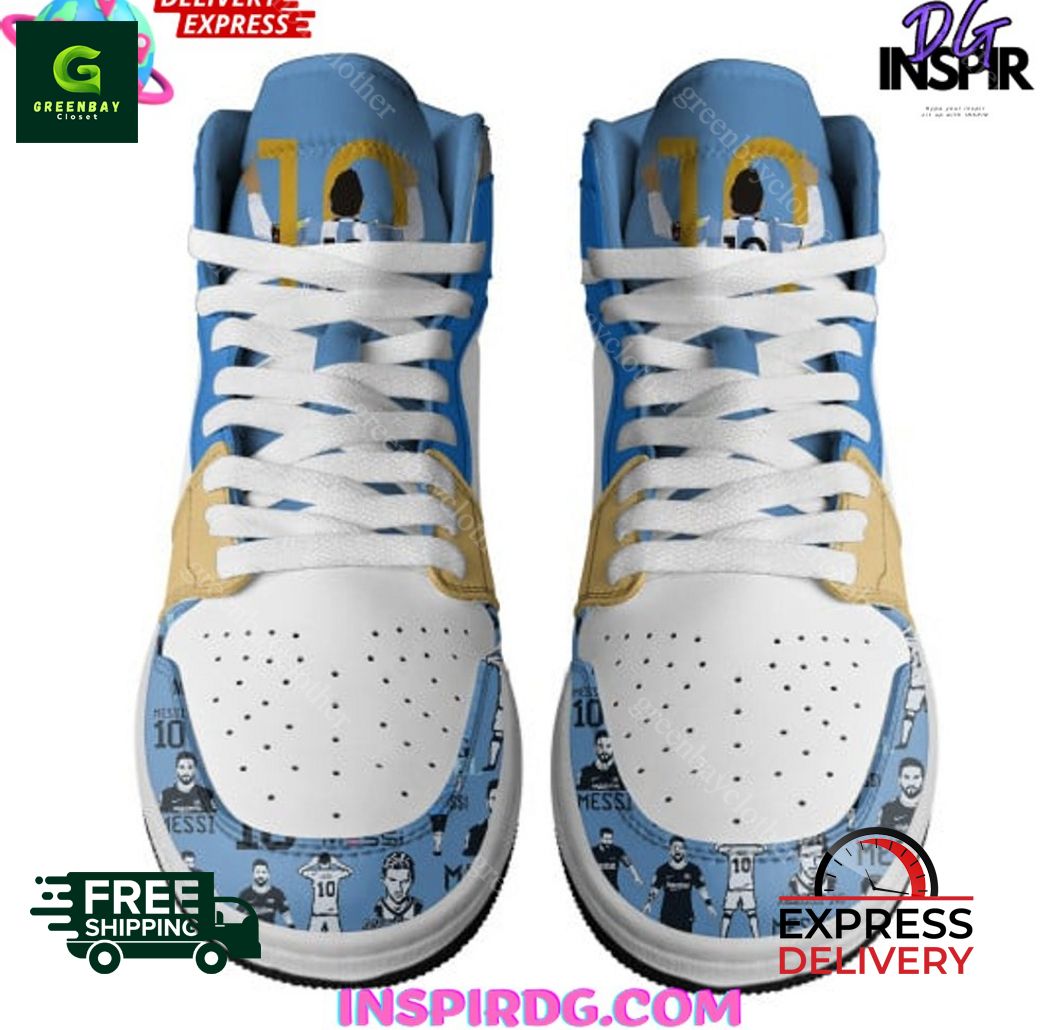 Ideafootwear Lionel Messi AJ1 High Sneakers Shoes For Men And Women