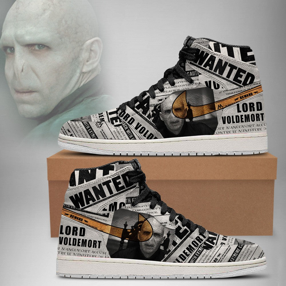 Ideafootwear Lord Voldemort Wanted AJ1 High Sneakers Shoes For Men And Women