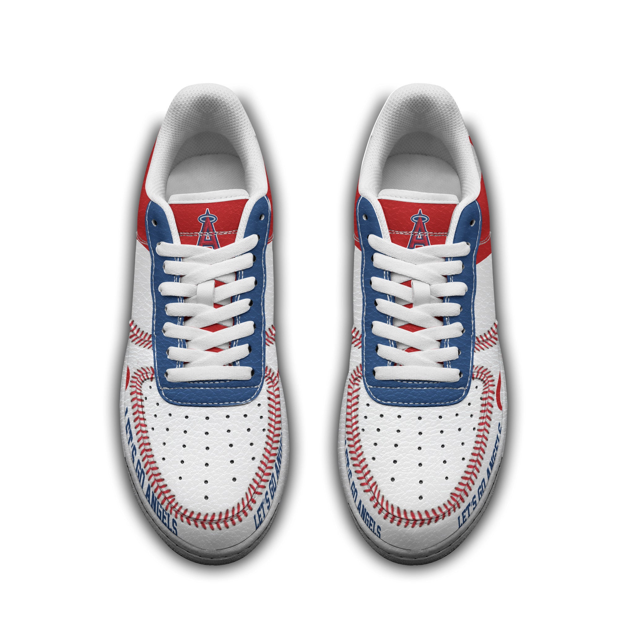 Ideafootwear Los Angeles Angels Air Low-Top Sneakers Shoes For Men And Women 2