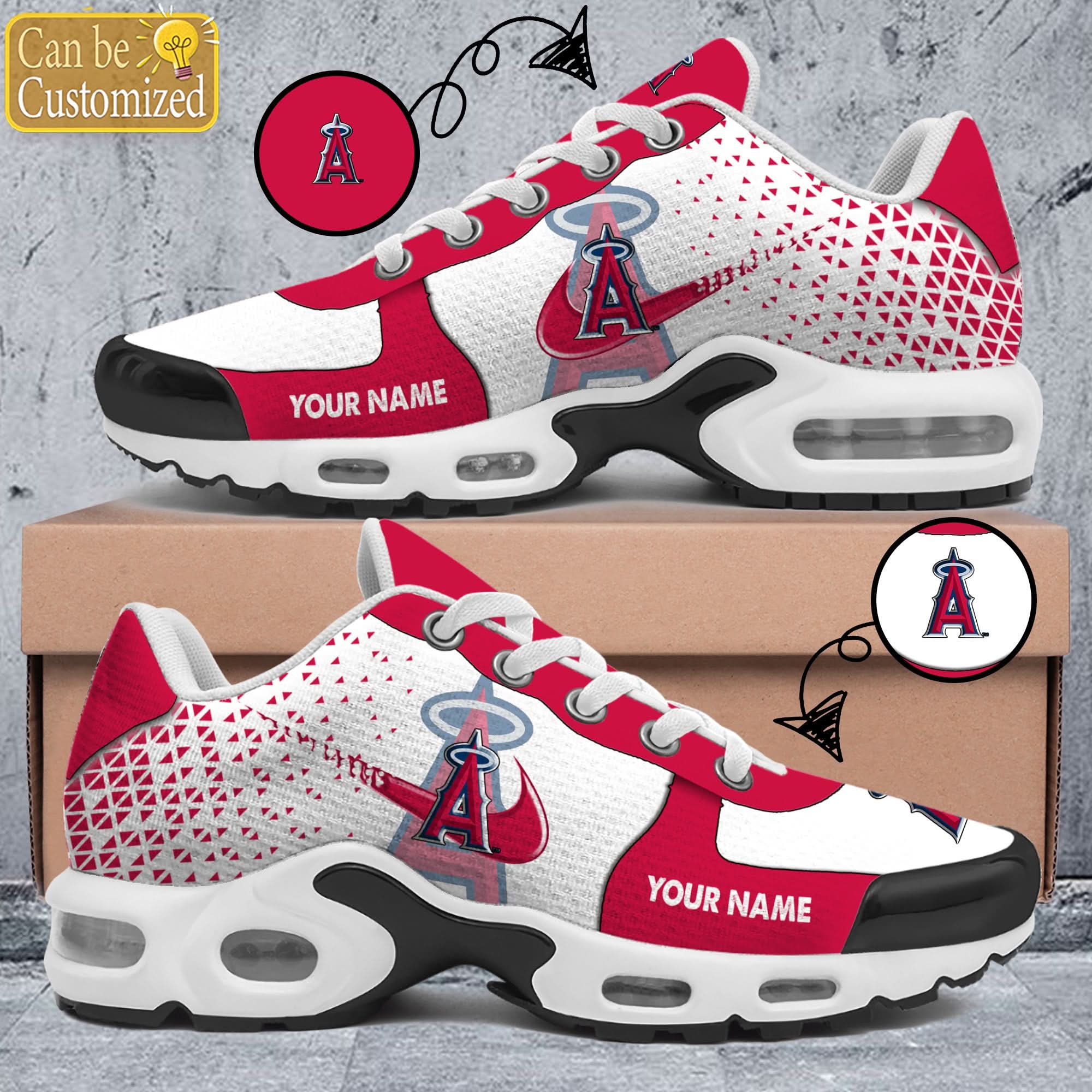 Ideafootwear Los Angeles Angels TN Shoes Sneakers For Men And Women