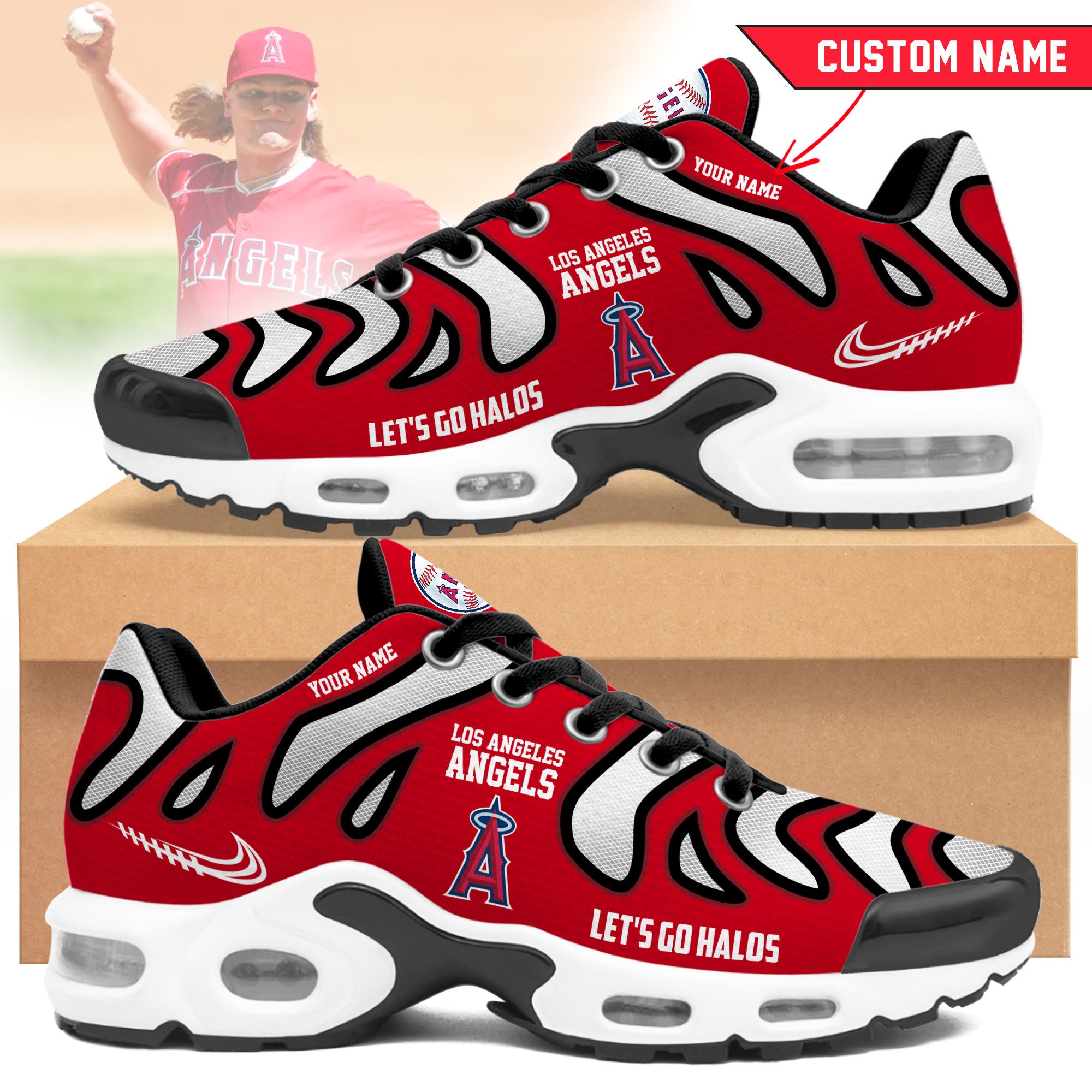 Ideafootwear Los Angeles Angels TN Shoes Sneakers For Men And Women