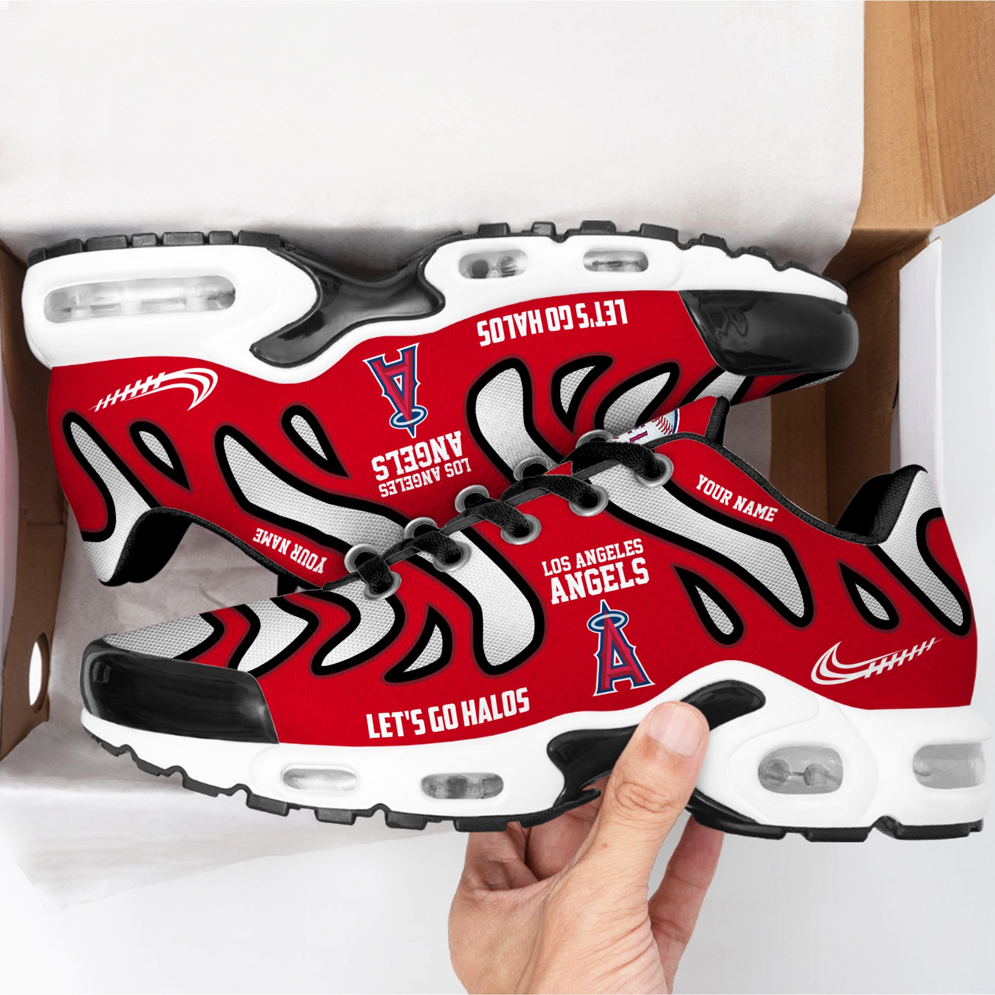 Ideafootwear Los Angeles Angels TN Shoes Sneakers For Men And Women
