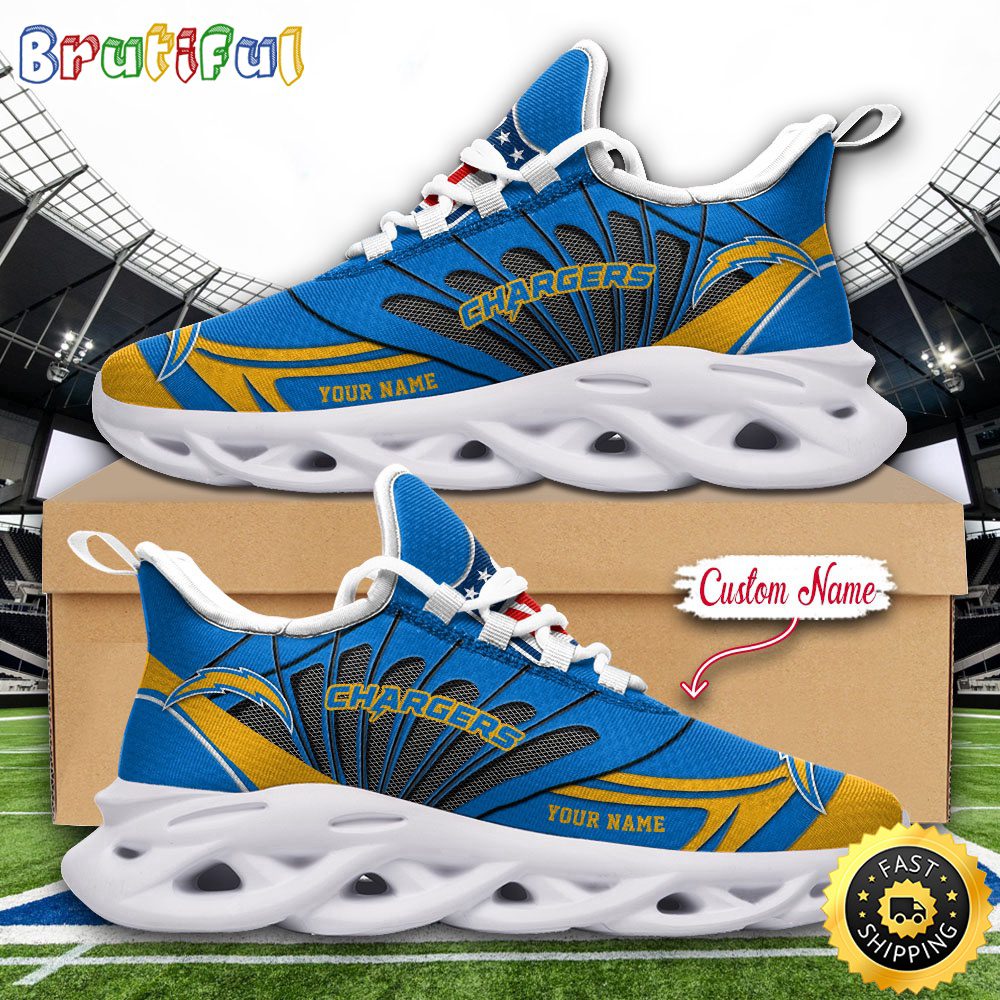 Ideafootwear Los Angeles Chargers Max Soul Shoes Sneakers For Men And Women