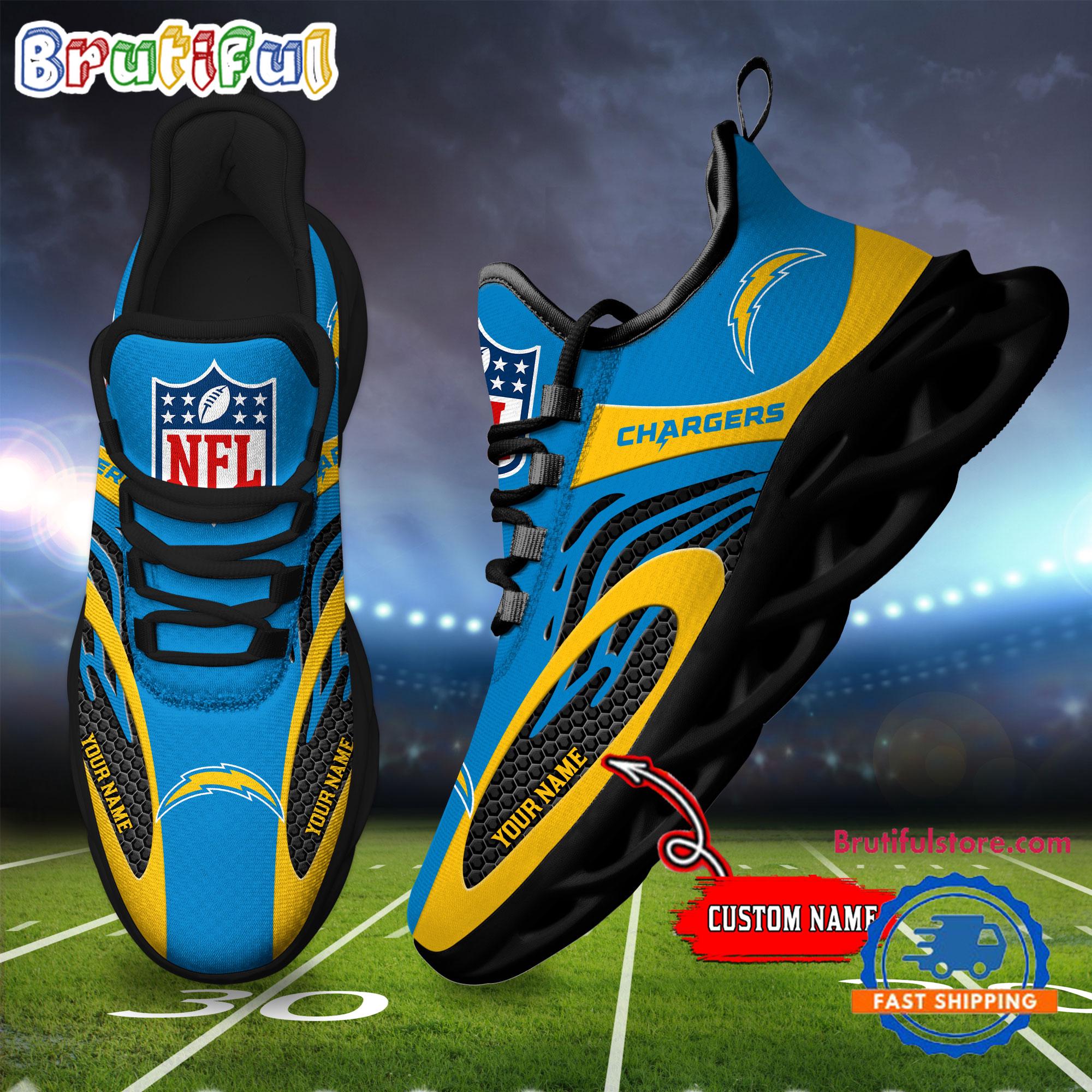 Ideafootwear Los Angeles Chargers Max Soul Shoes Sneakers For Men And Women
