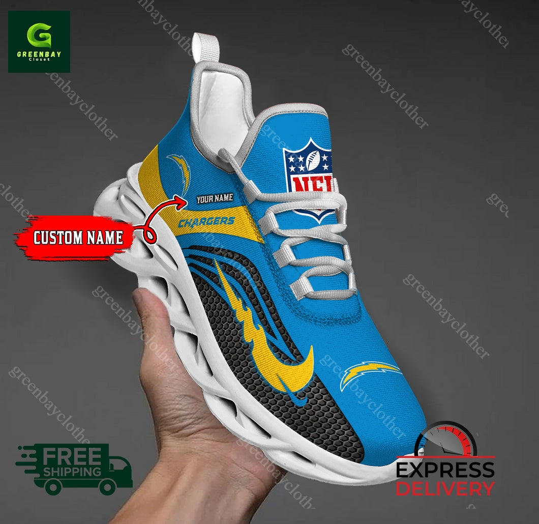 Ideafootwear Los Angeles Chargers Max Soul Shoes Sneakers For Men And Women