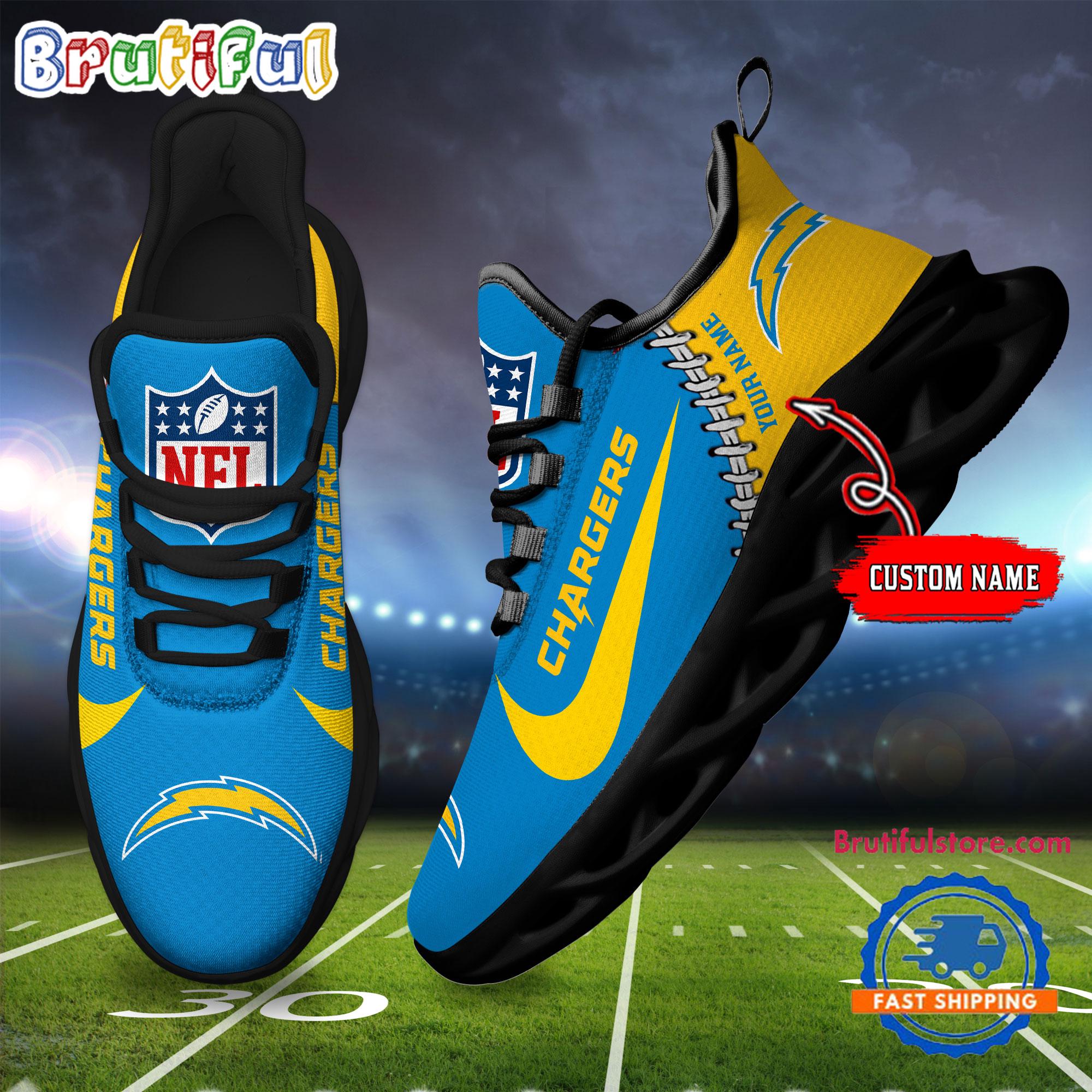 Ideafootwear Los Angeles Chargers Max Soul Shoes Sneakers For Men And Women