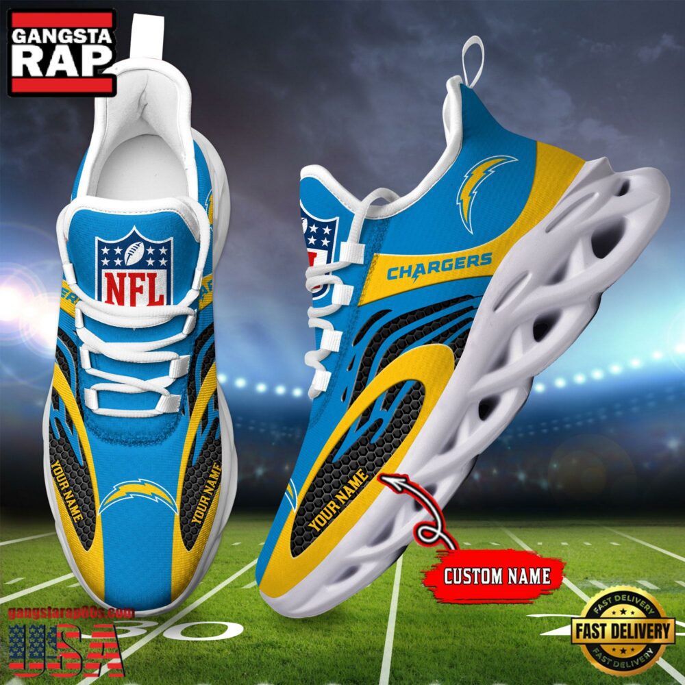 Ideafootwear Los Angeles Chargers Max Soul Shoes Sneakers For Men And Women