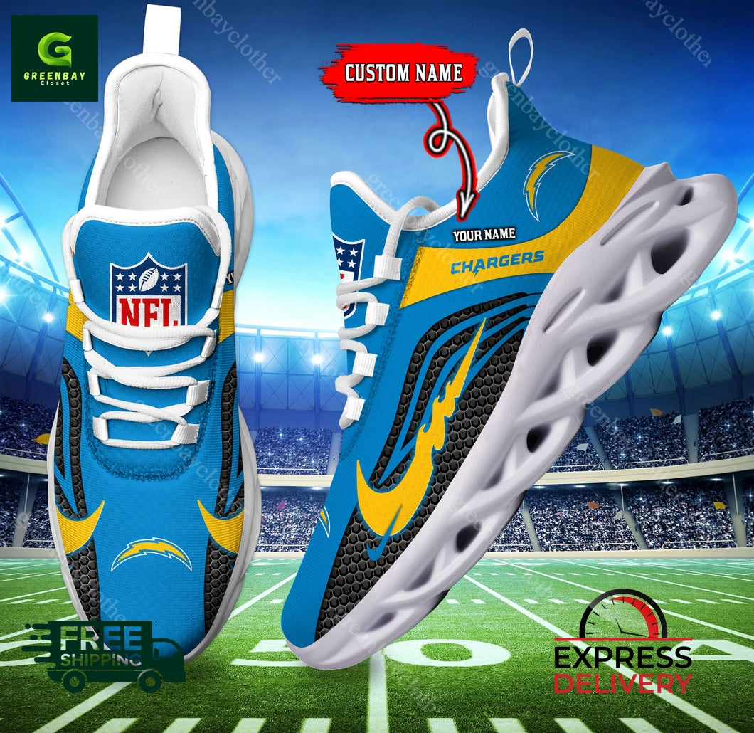 Ideafootwear Los Angeles Chargers Max Soul Shoes Sneakers For Men And Women