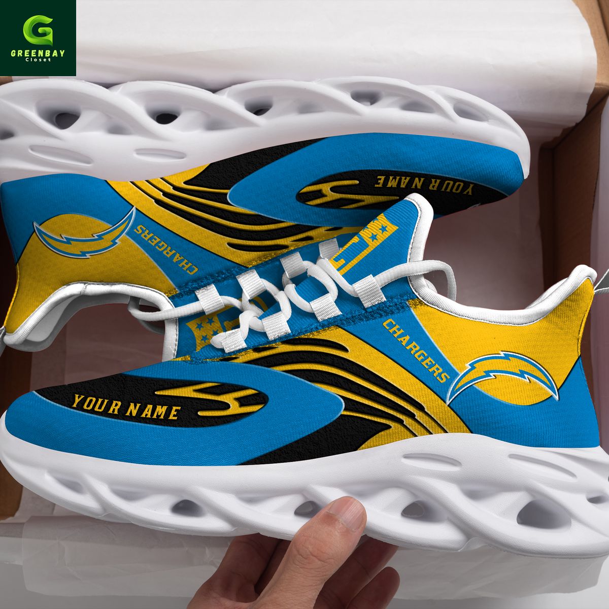 Ideafootwear Los Angeles Chargers Max Soul Shoes Sneakers For Men And Women