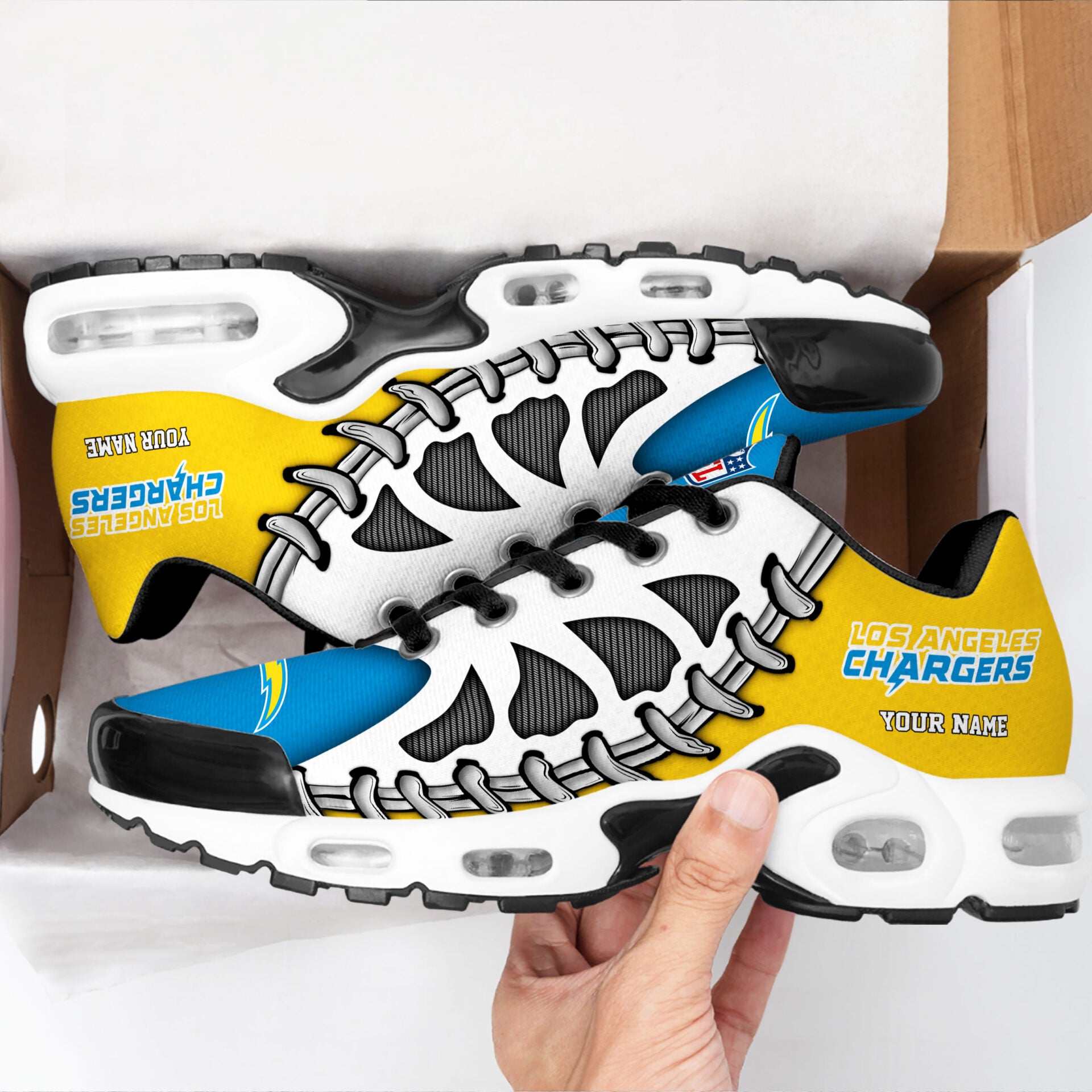 Ideafootwear Los Angeles Chargers TN Shoes Sneakers For Men And Women