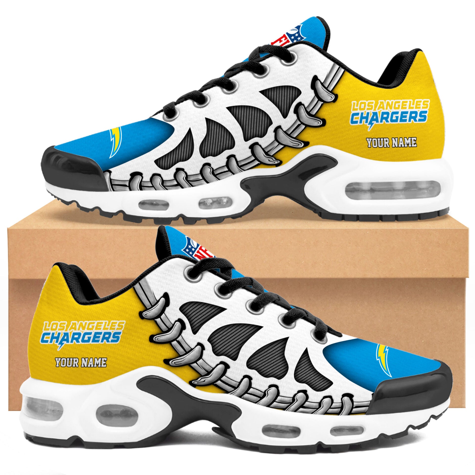 Ideafootwear Los Angeles Chargers TN Shoes Sneakers For Men And Women