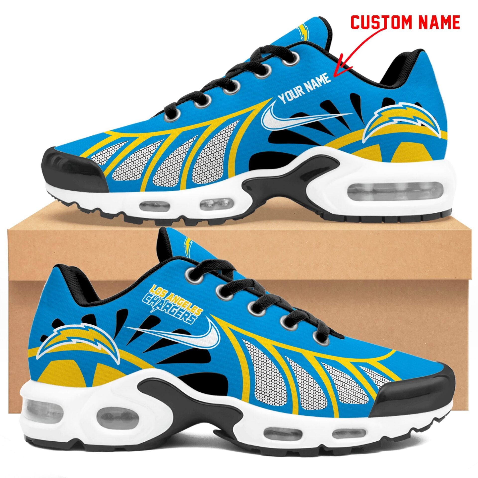 Ideafootwear Los Angeles Chargers TN Shoes Sneakers For Men And Women