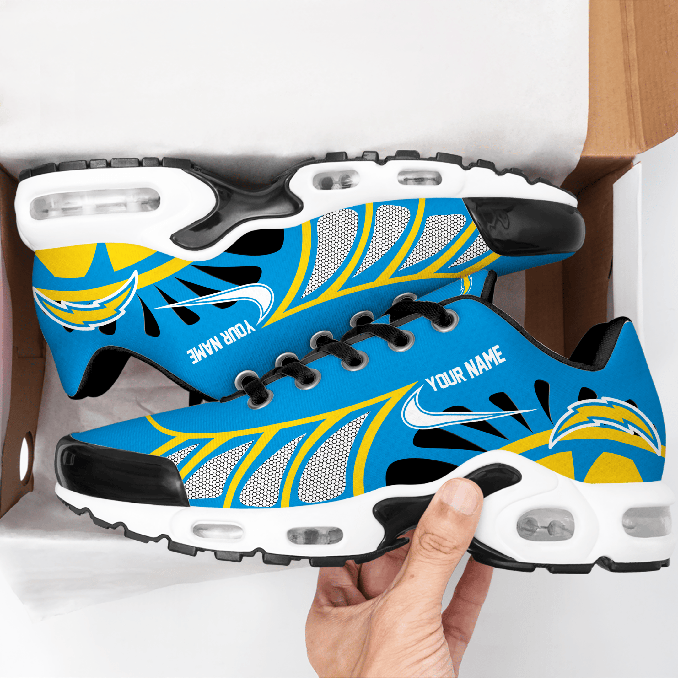 Ideafootwear Los Angeles Chargers TN Shoes Sneakers For Men And Women