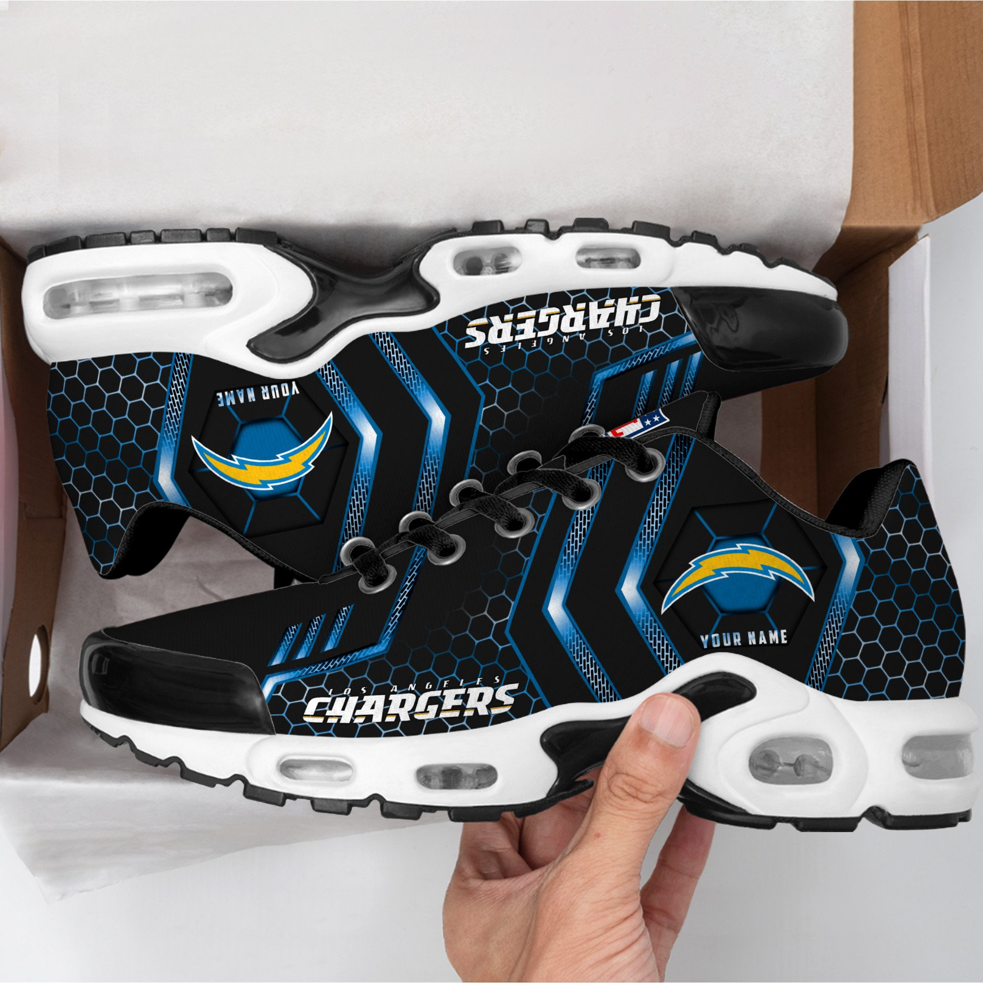 Ideafootwear Los Angeles Chargers TN Shoes Sneakers For Men And Women
