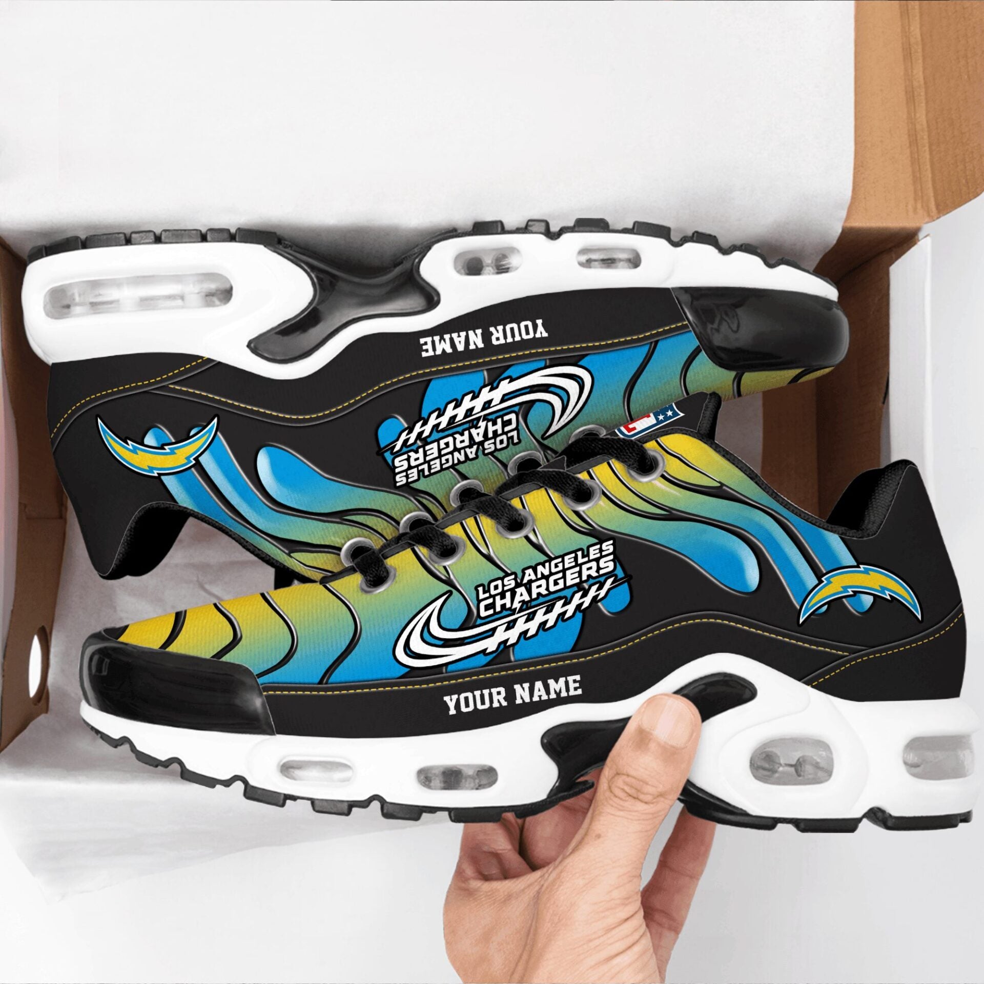 Ideafootwear Los Angeles Chargers TN Shoes Sneakers For Men And Women