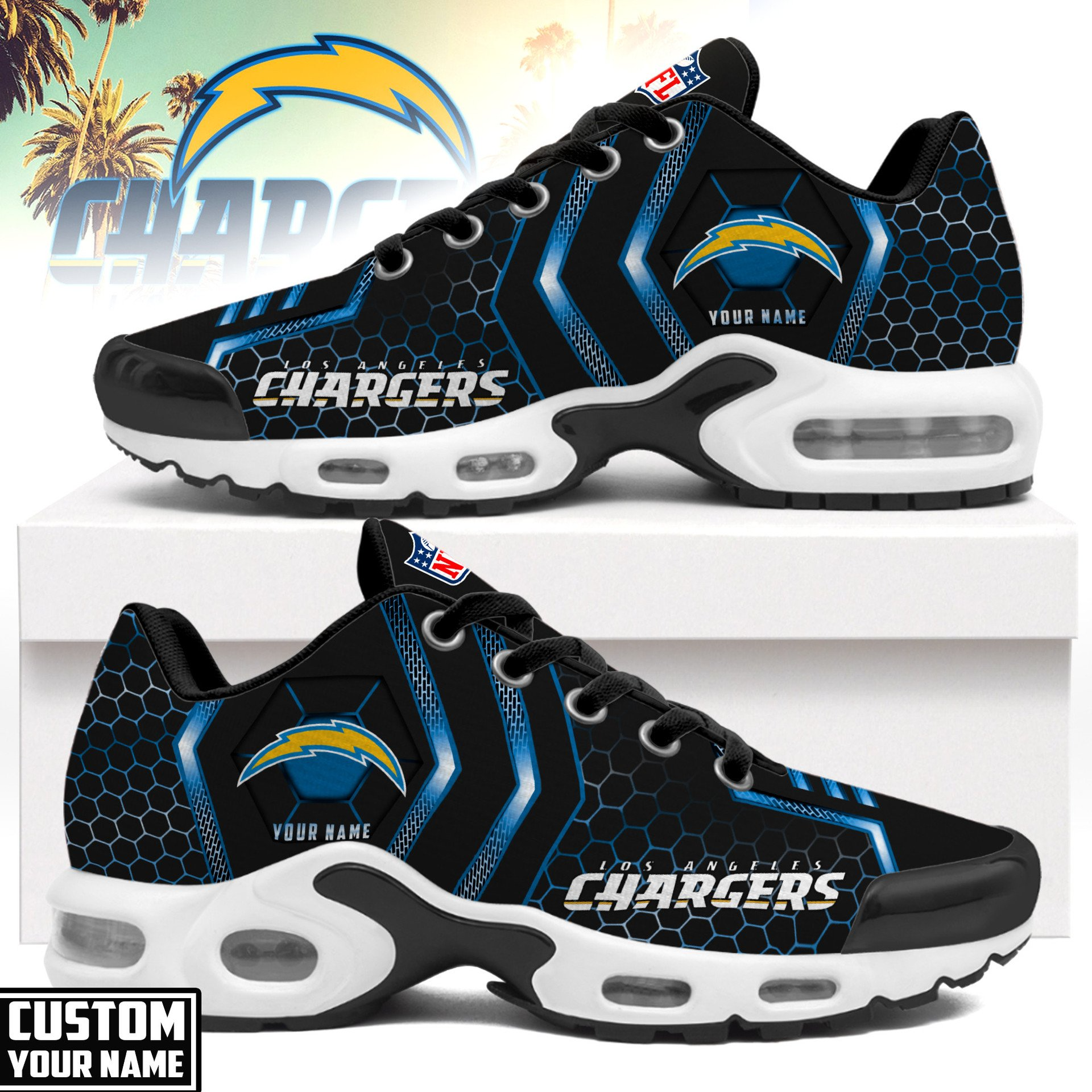 Ideafootwear Los Angeles Chargers TN Shoes Sneakers For Men And Women