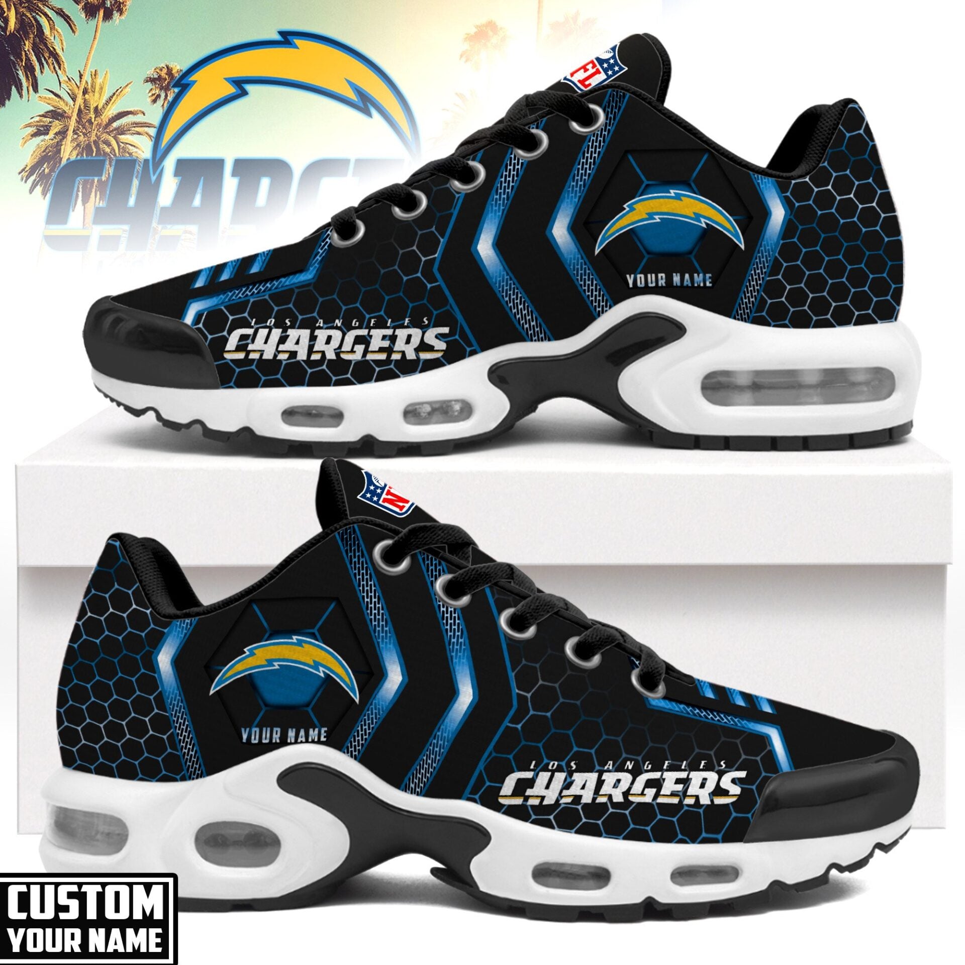 Ideafootwear Los Angeles Chargers TN Shoes Sneakers For Men And Women