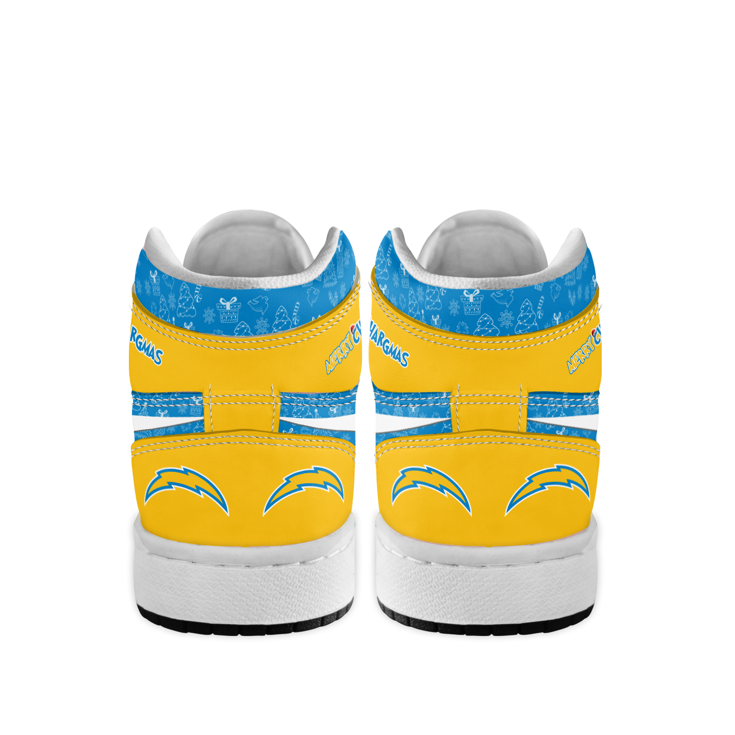 Ideafootwear Los Angeles Chargers x The Grinch x Christmas AJ1 High Sneakers Shoes For Men And Women