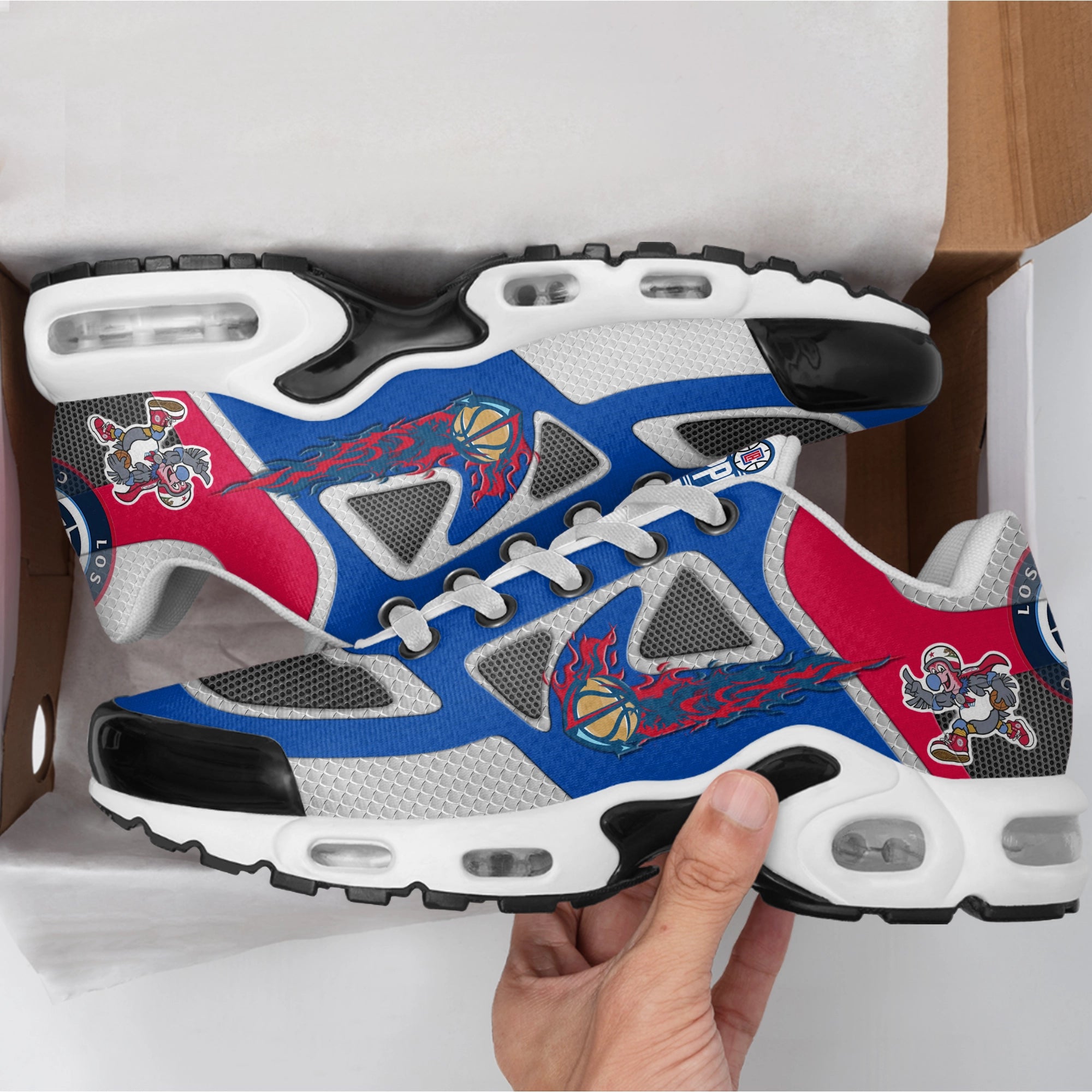 Ideafootwear Los Angeles Clippers TN Shoes Sneakers For Men And Women