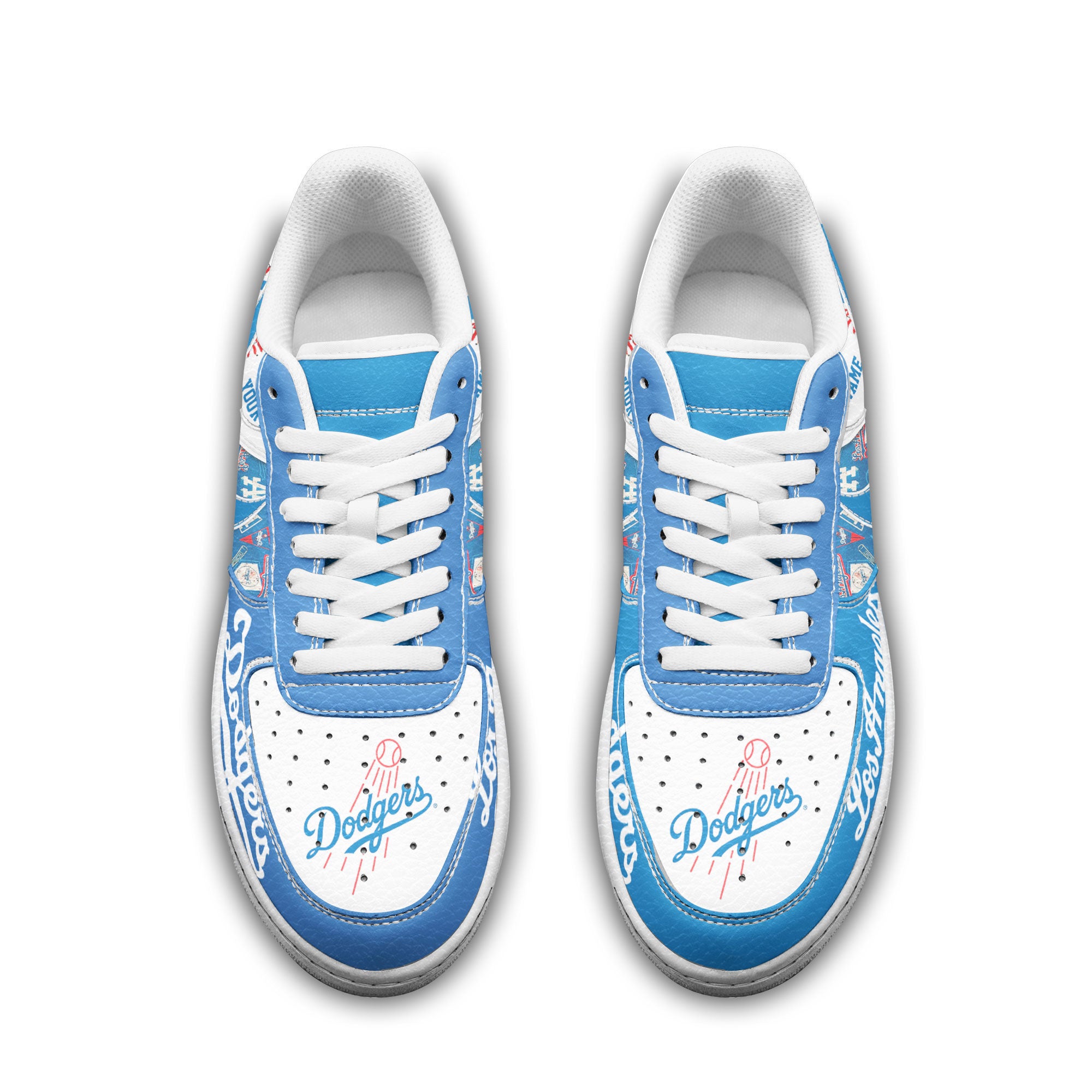 Ideafootwear Los Angeles Dodgers Air Low-Top Sneakers Shoes For Men And Women 4