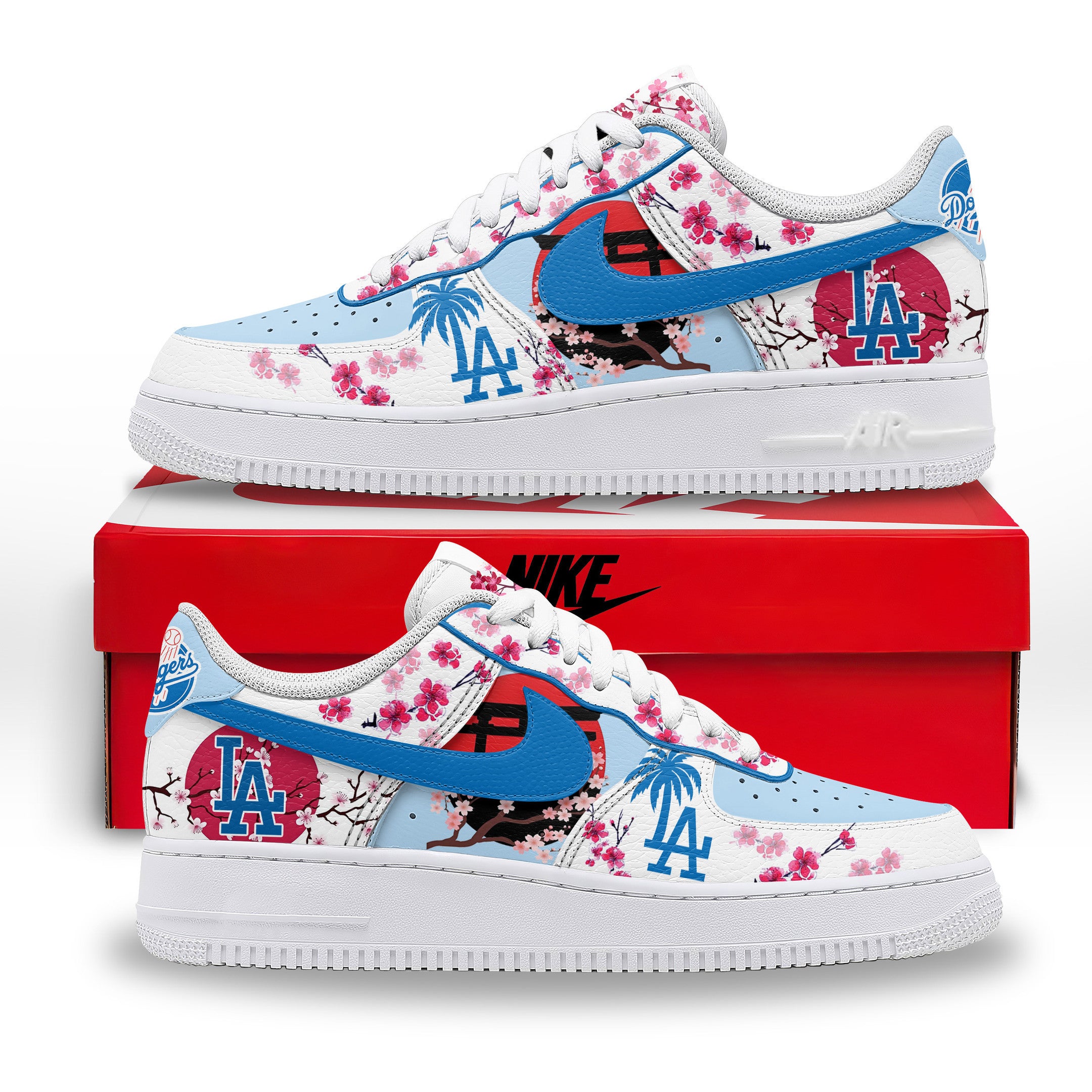 Ideafootwear Los Angeles Dodgers Air Low-Top Sneakers Shoes For Men And Women 1