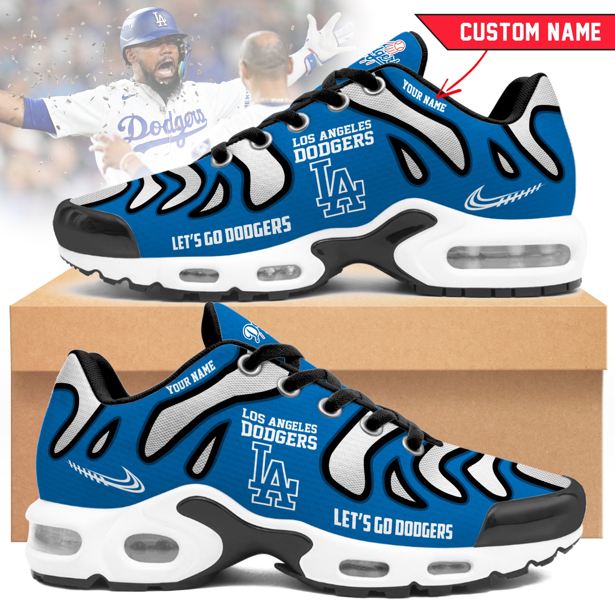 Ideafootwear Los Angeles Dodgers TN Shoes Sneakers For Men And Women