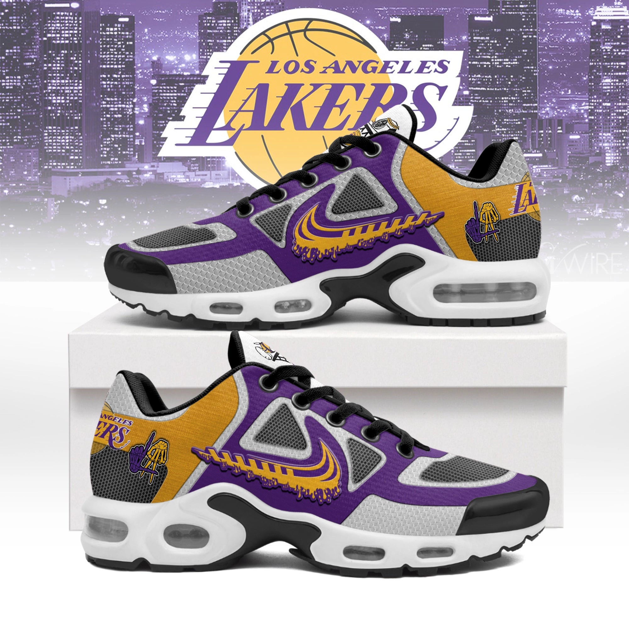 Ideafootwear Los Angeles Lakers TN Shoes Sneakers For Men And Women