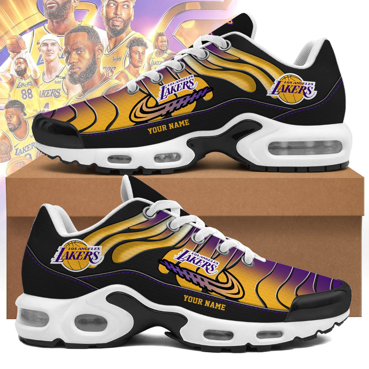Ideafootwear Los Angeles Lakers TN Shoes Sneakers For Men And Women