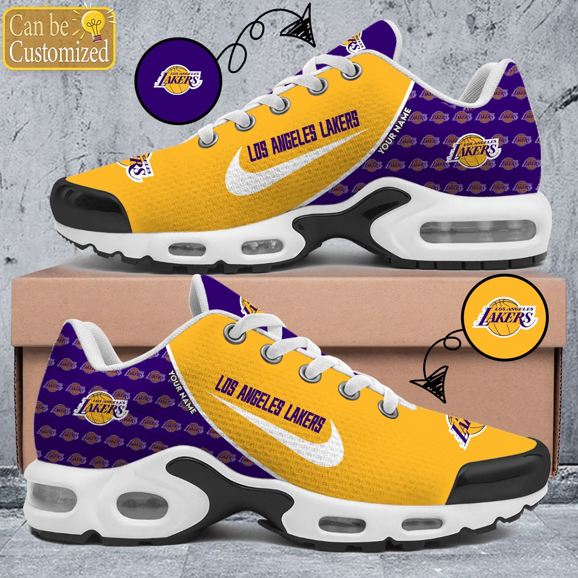 Ideafootwear Los Angeles Lakers TN Shoes Sneakers For Men And Women