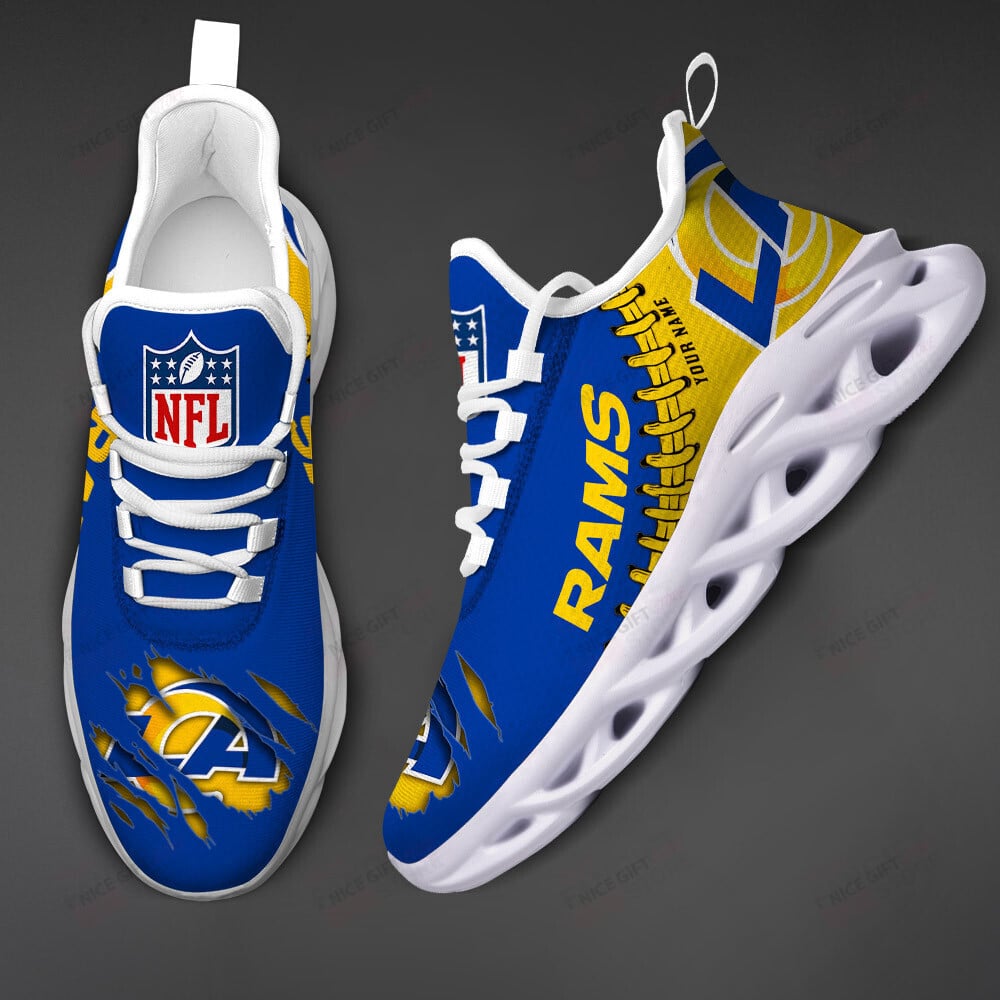 Ideafootwear Los Angeles Rams Max Soul Shoes Sneakers For Men And Women