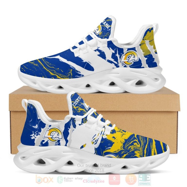 Ideafootwear Los Angeles Rams Max Soul Shoes Sneakers For Men And Women