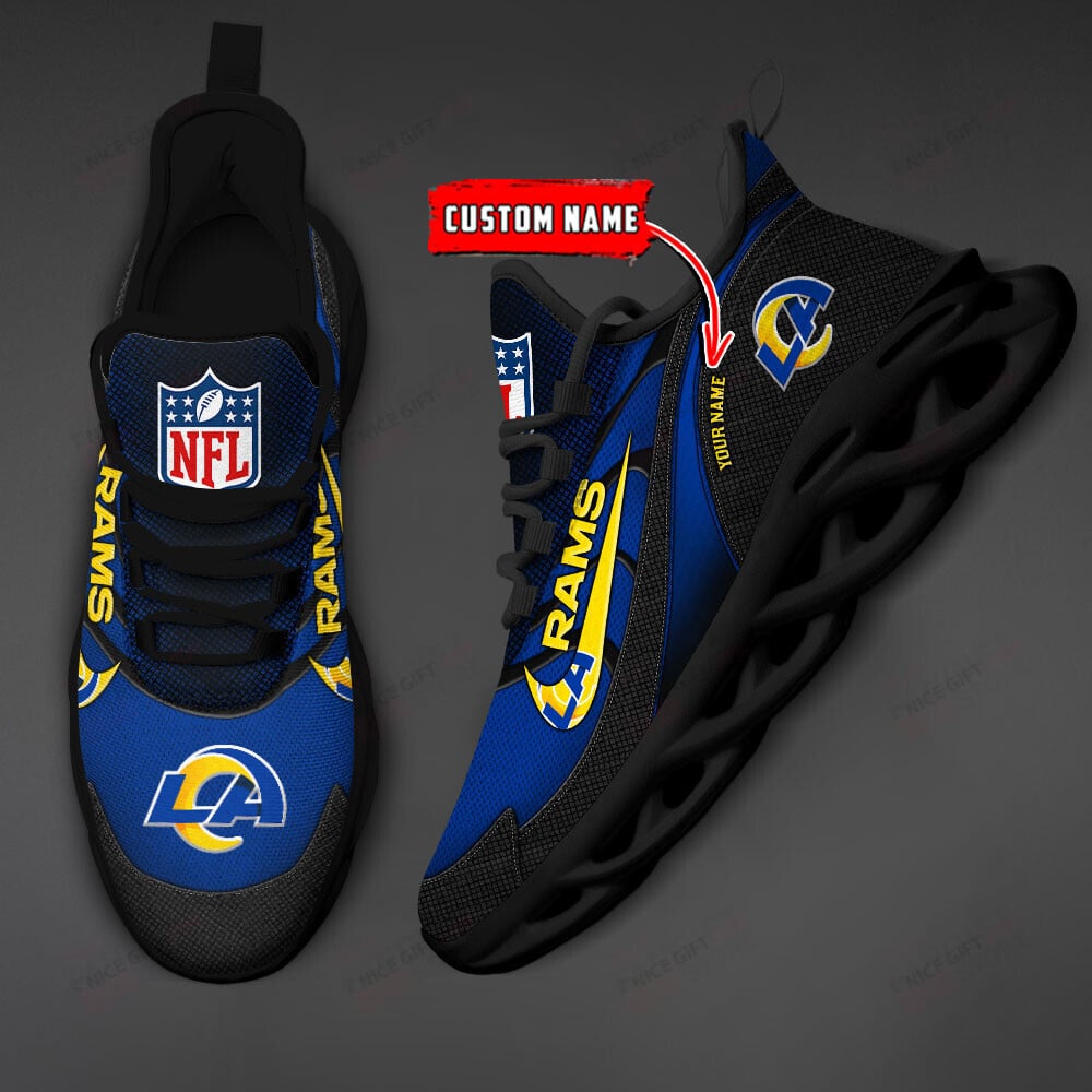 Ideafootwear Los Angeles Rams Max Soul Shoes Sneakers For Men And Women