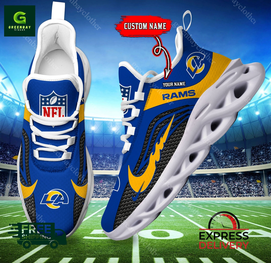 Ideafootwear Los Angeles Rams Max Soul Shoes Sneakers For Men And Women