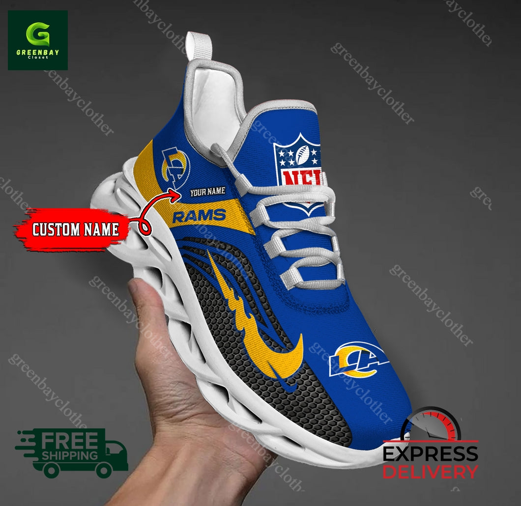 Ideafootwear Los Angeles Rams Max Soul Shoes Sneakers For Men And Women