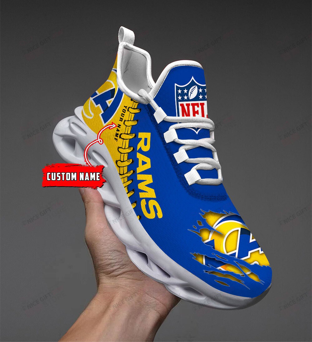 Ideafootwear Los Angeles Rams Max Soul Shoes Sneakers For Men And Women