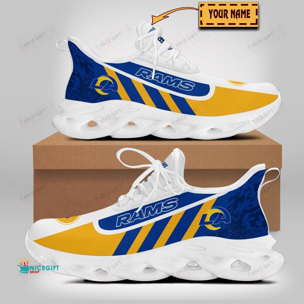 Ideafootwear Los Angeles Rams Max Soul Shoes Sneakers For Men And Women