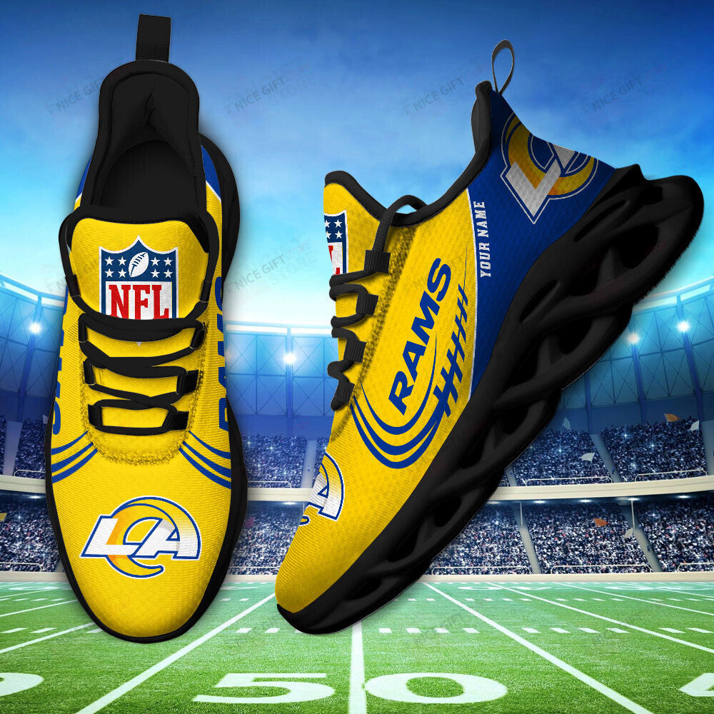 Ideafootwear Los Angeles Rams Max Soul Shoes Sneakers For Men And Women